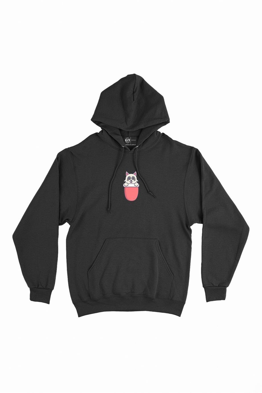 Tüylü Köpek Minimal Kapşonlu Sweatshirt Hoodie Tüylü Köpek Minimal Kapşonlu Sweatshirt Hoodie - Ücretsiz Kargo