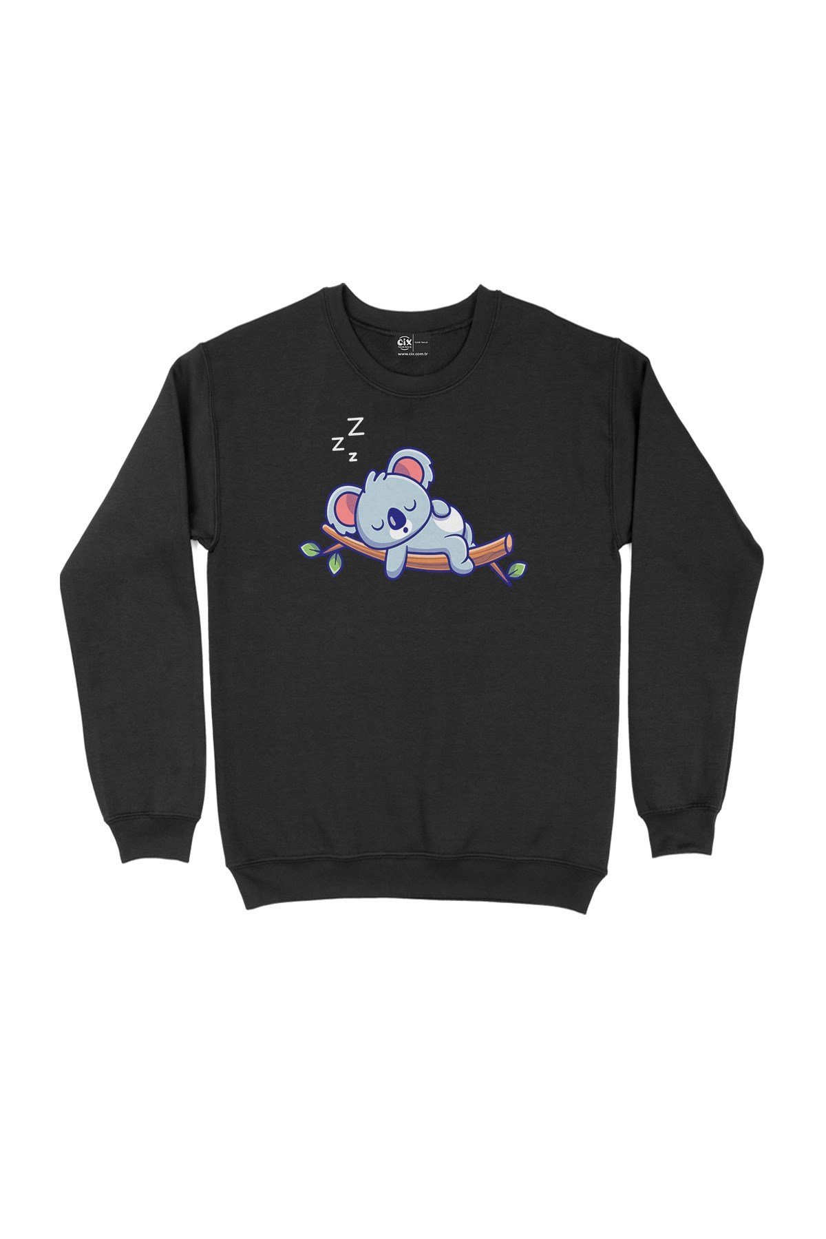Uyuyan Koala Siyah Sweatshirt