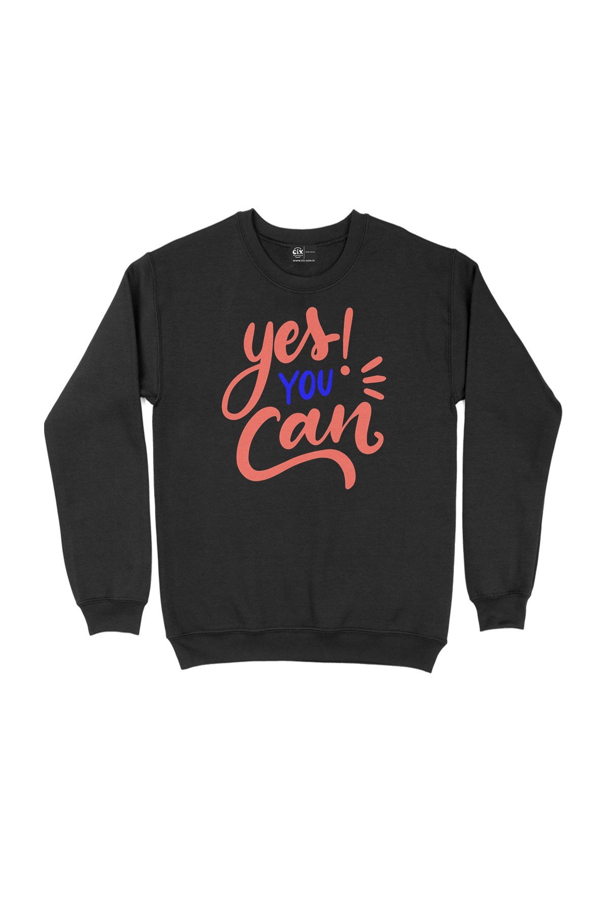 Yes You Can Siyah Sweatshirt