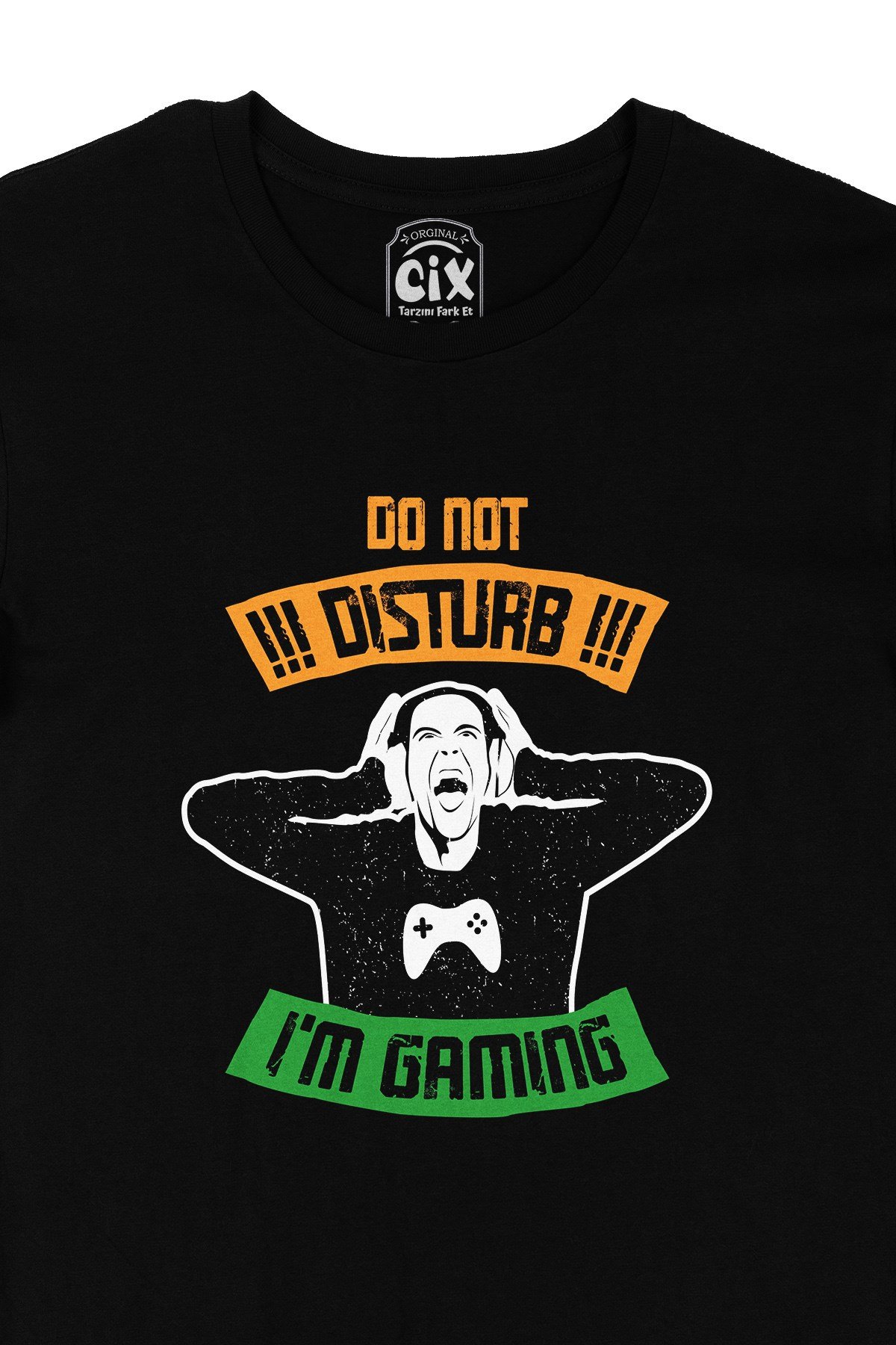 Yeşil Do Not Distrub Siyah Tişört