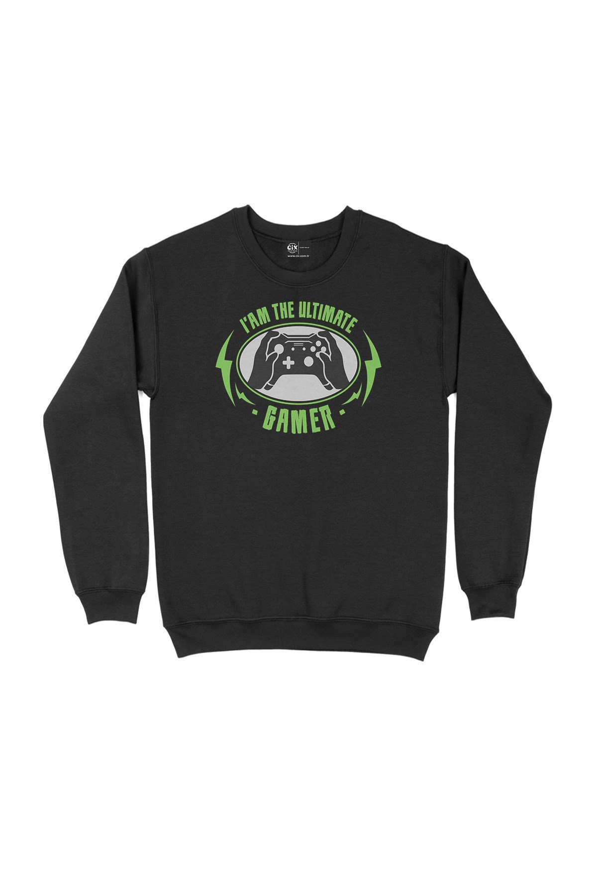 Yeşil Ultimate Gamer Siyah Sweatshirt