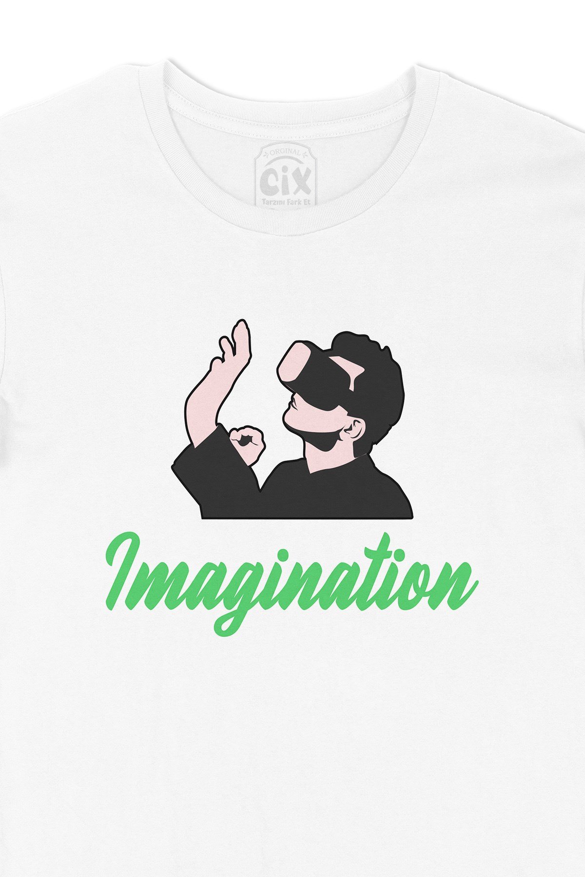 Yeşil Your Imagination Tişört