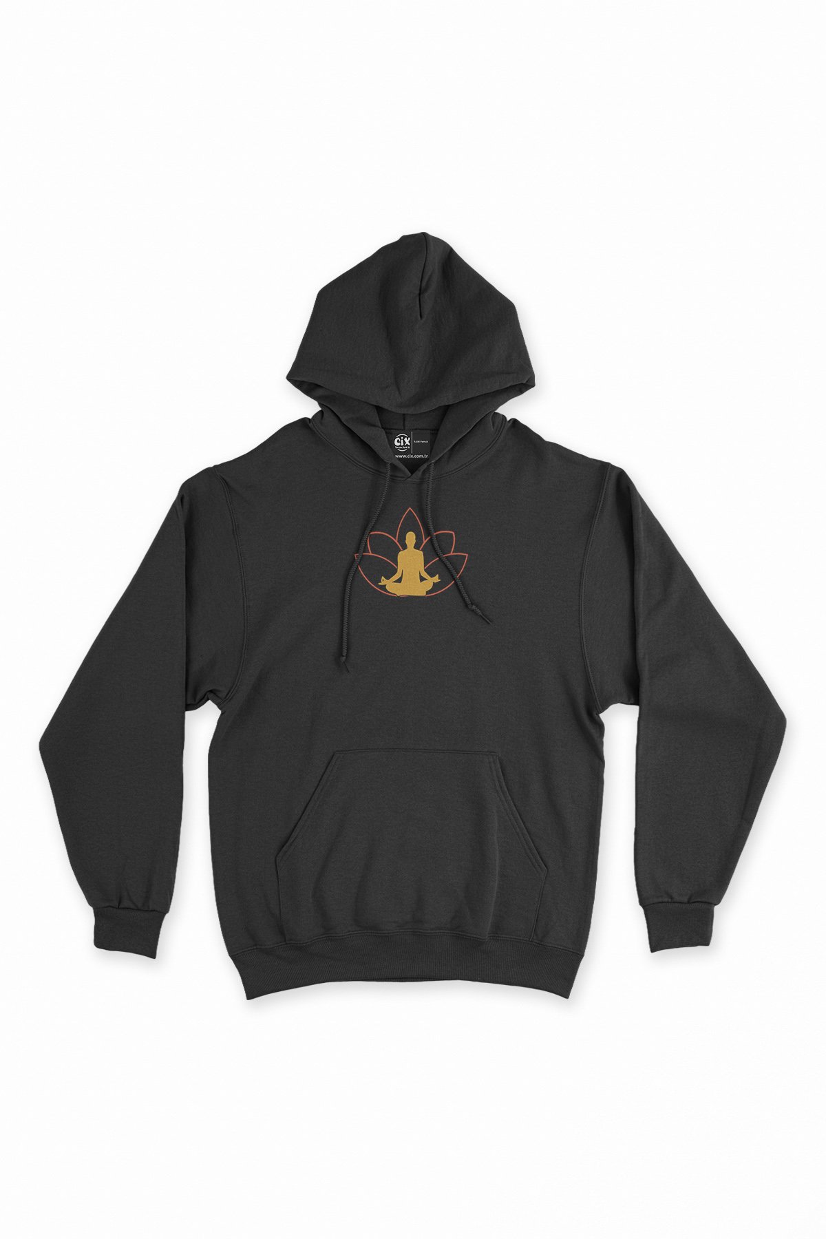 Yoga Meditasyon Siyah Sweatshirt Hoodie