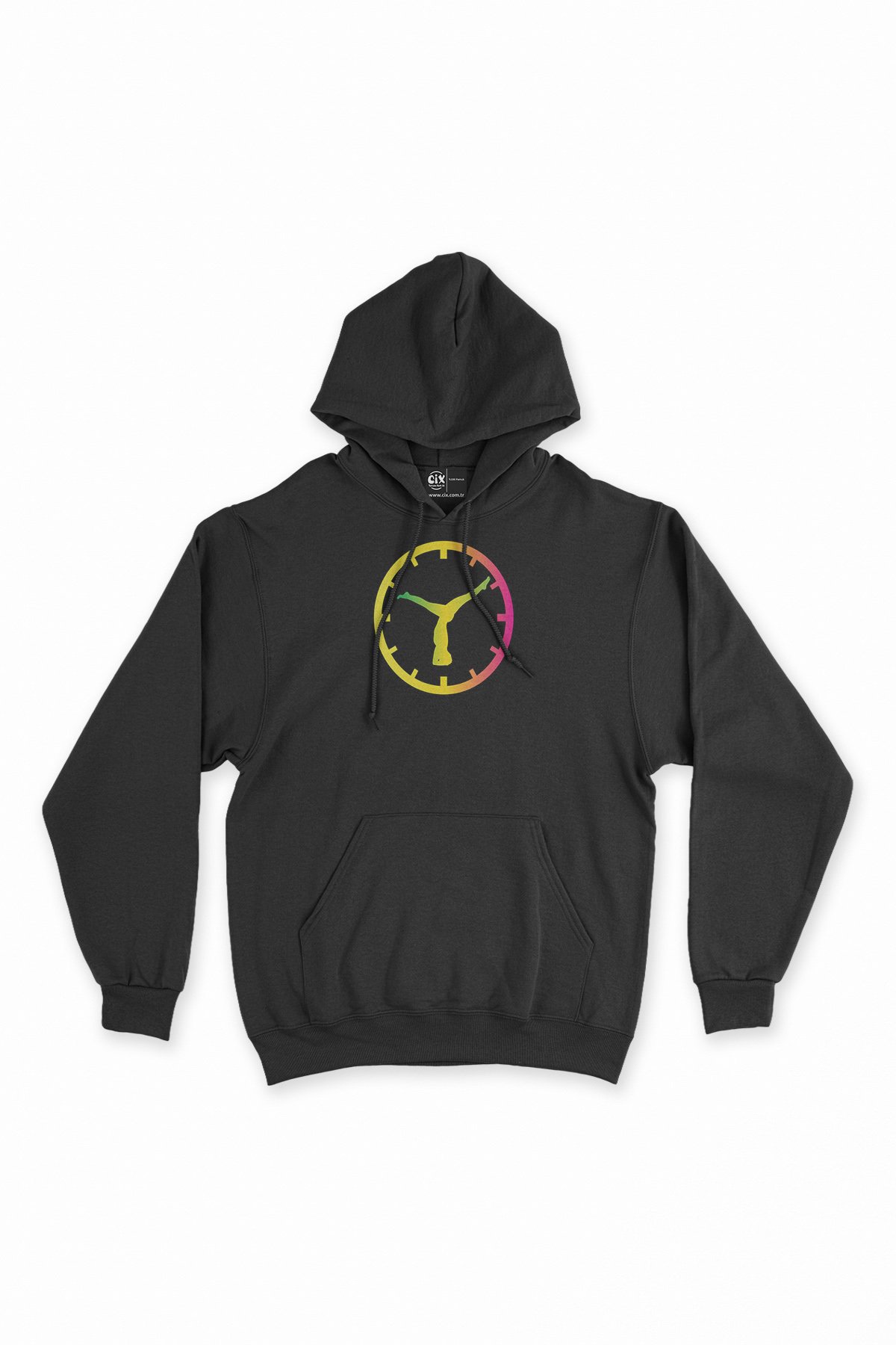 Yogo Saati Siyah Sweatshirt Hoodie