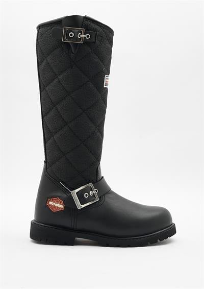 Harley-Davidson LACONIA HI / WP Çocuk Siyah Deri Çizme
