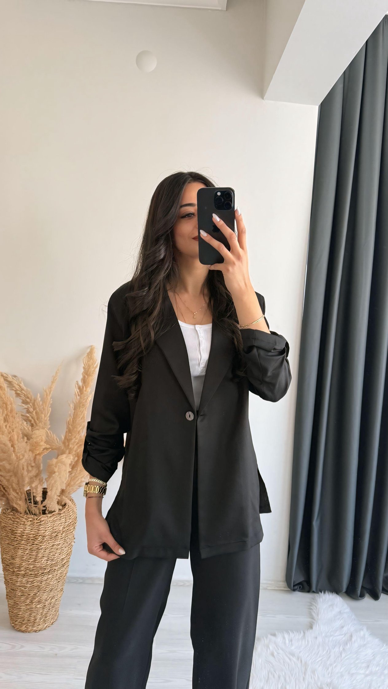 Neo Premium Apoletli Takım Siyah 