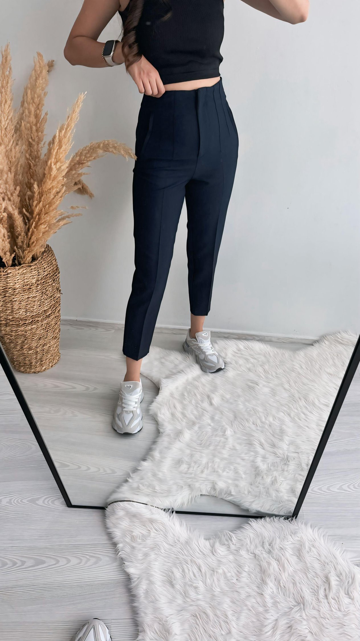 Zra Model Lüx Kalite Kalın Kumaş Flatolu Pantolon Lacivert