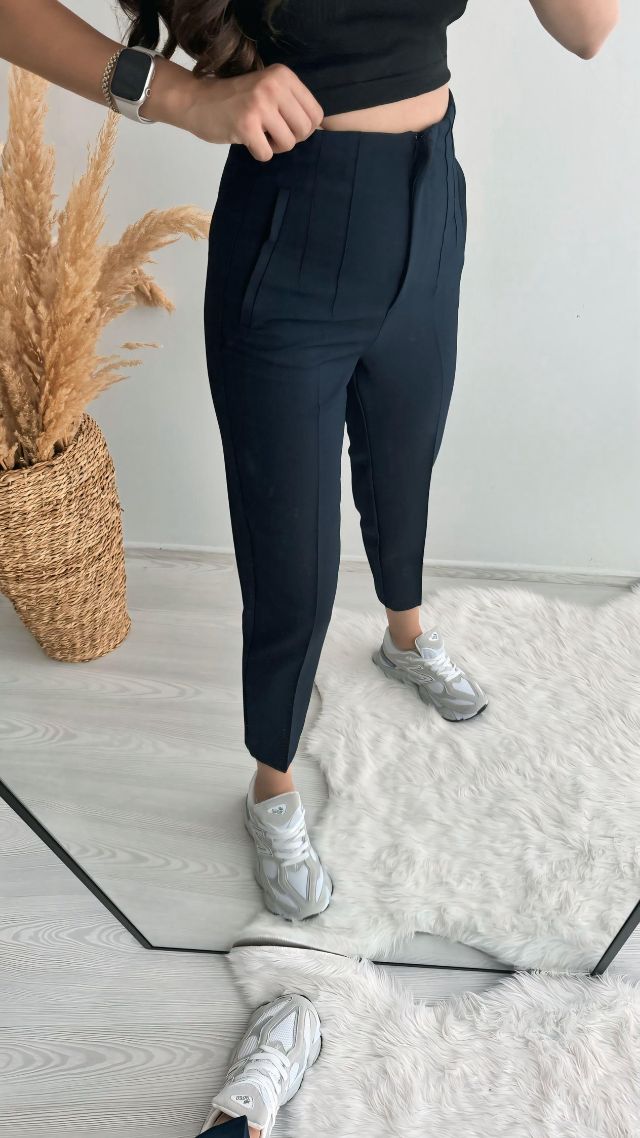 Zra Model Lüx Kalite Kalın Kumaş Flatolu Pantolon Lacivert
