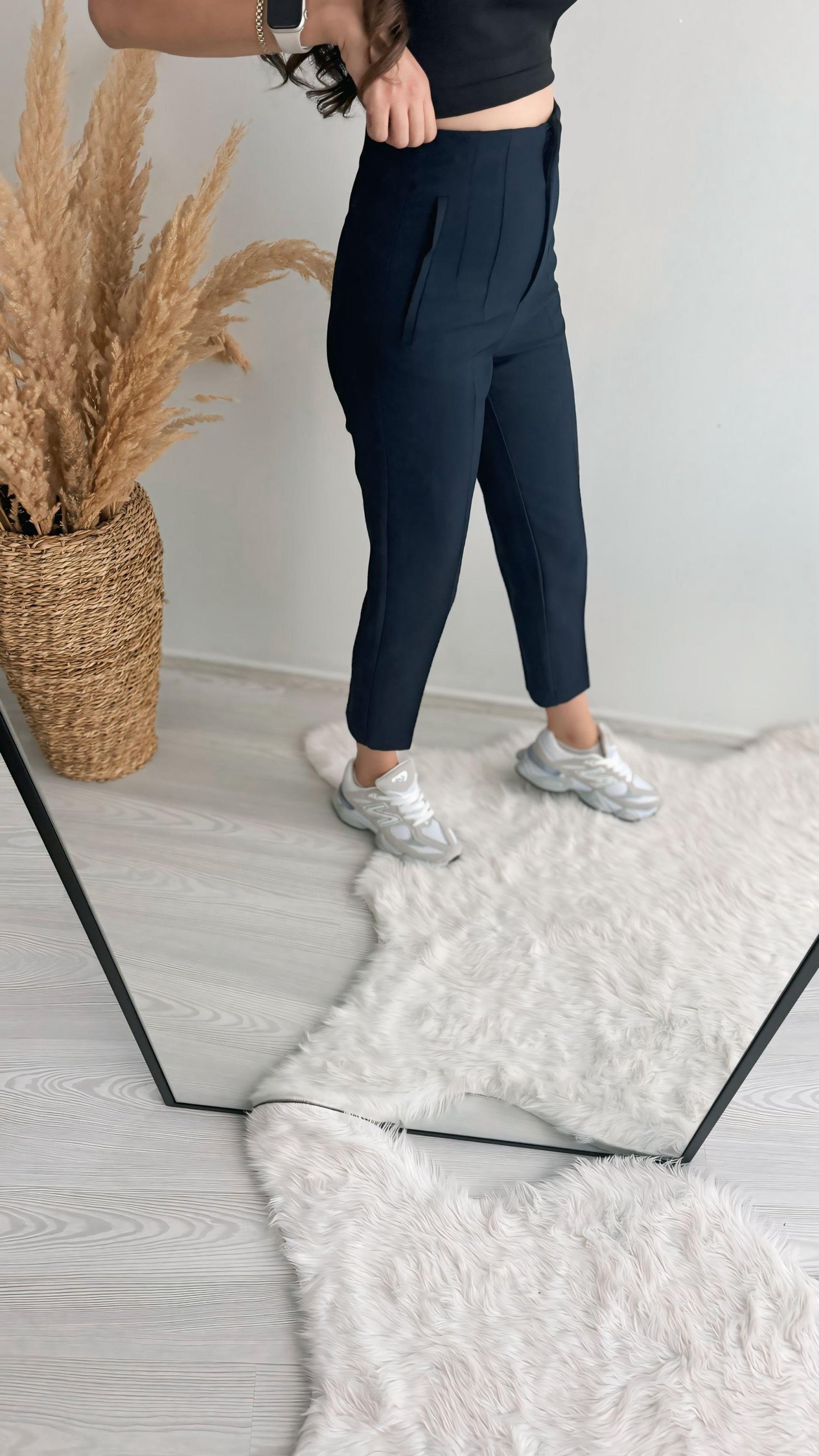 Zra Model Lüx Kalite Kalın Kumaş Flatolu Pantolon Lacivert