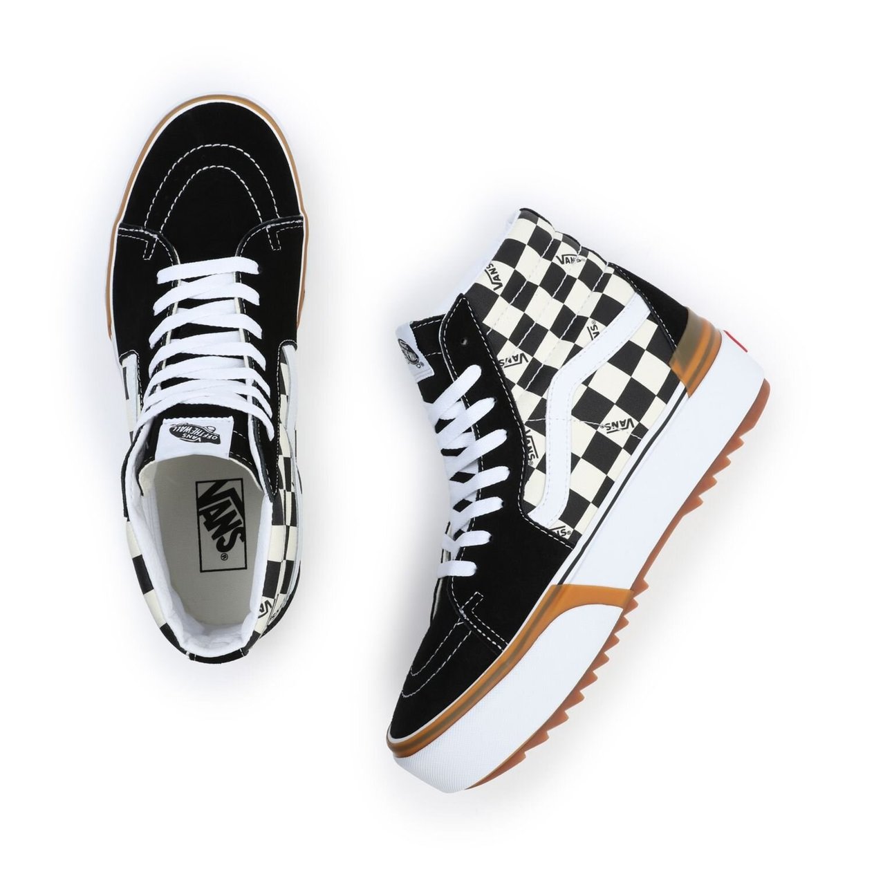 Vans SK8-HI Stacked Boğazlı Damalı Sneaker