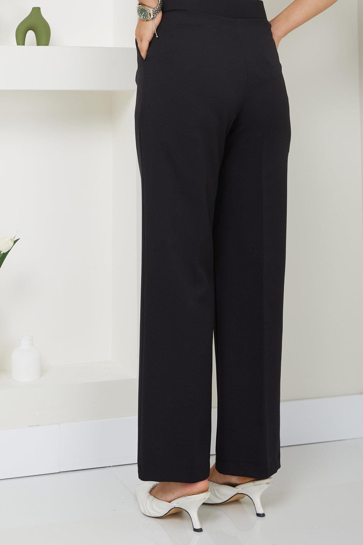 Cırtlı Pantolon Siyah HM2486