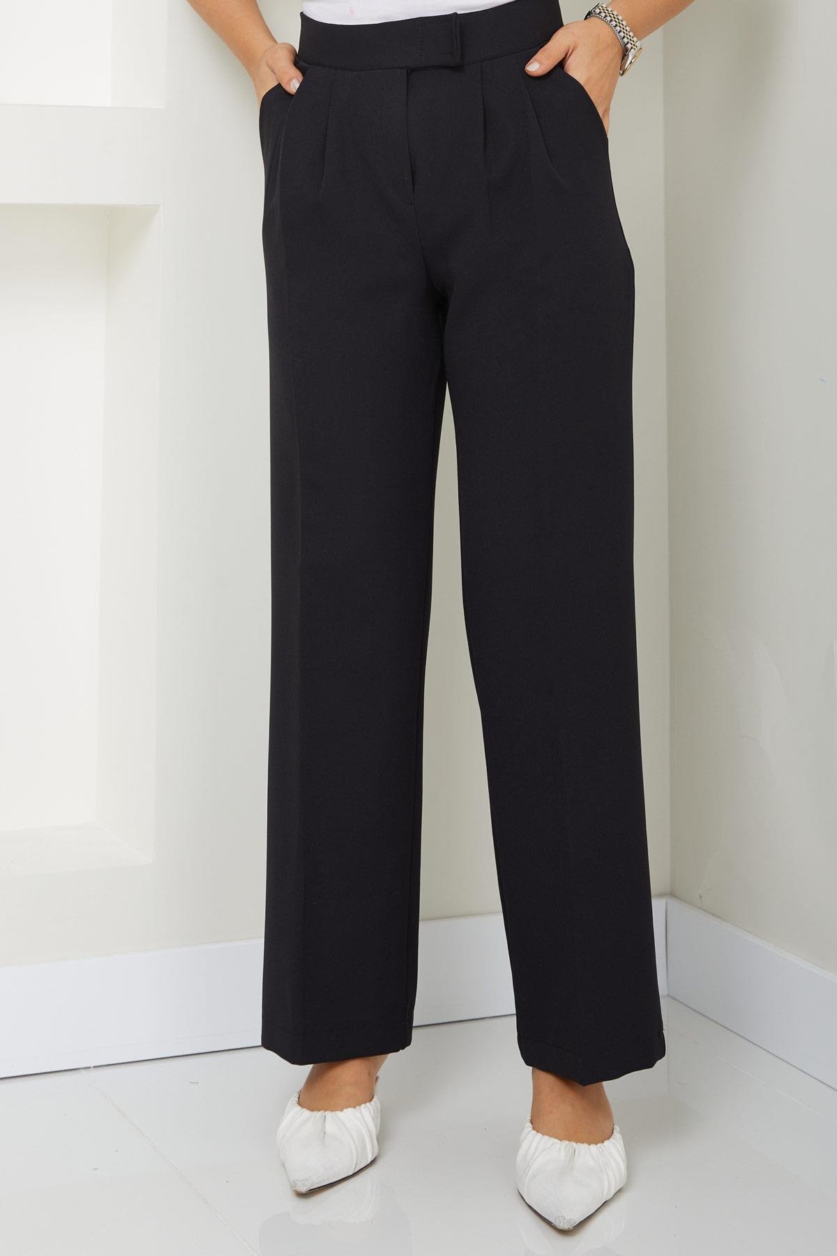 Cırtlı Pantolon Siyah HM2486