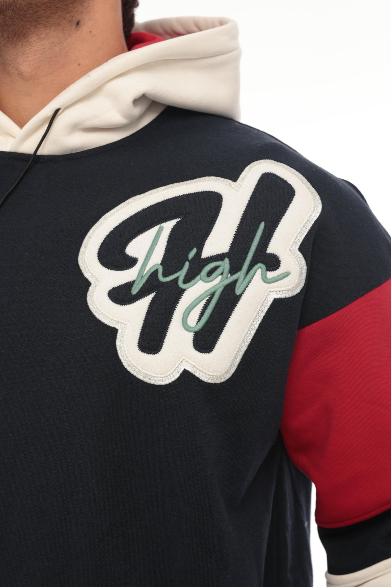 Miron High Nakışlı Oversize Sweatshirt - Lacivert- 2315