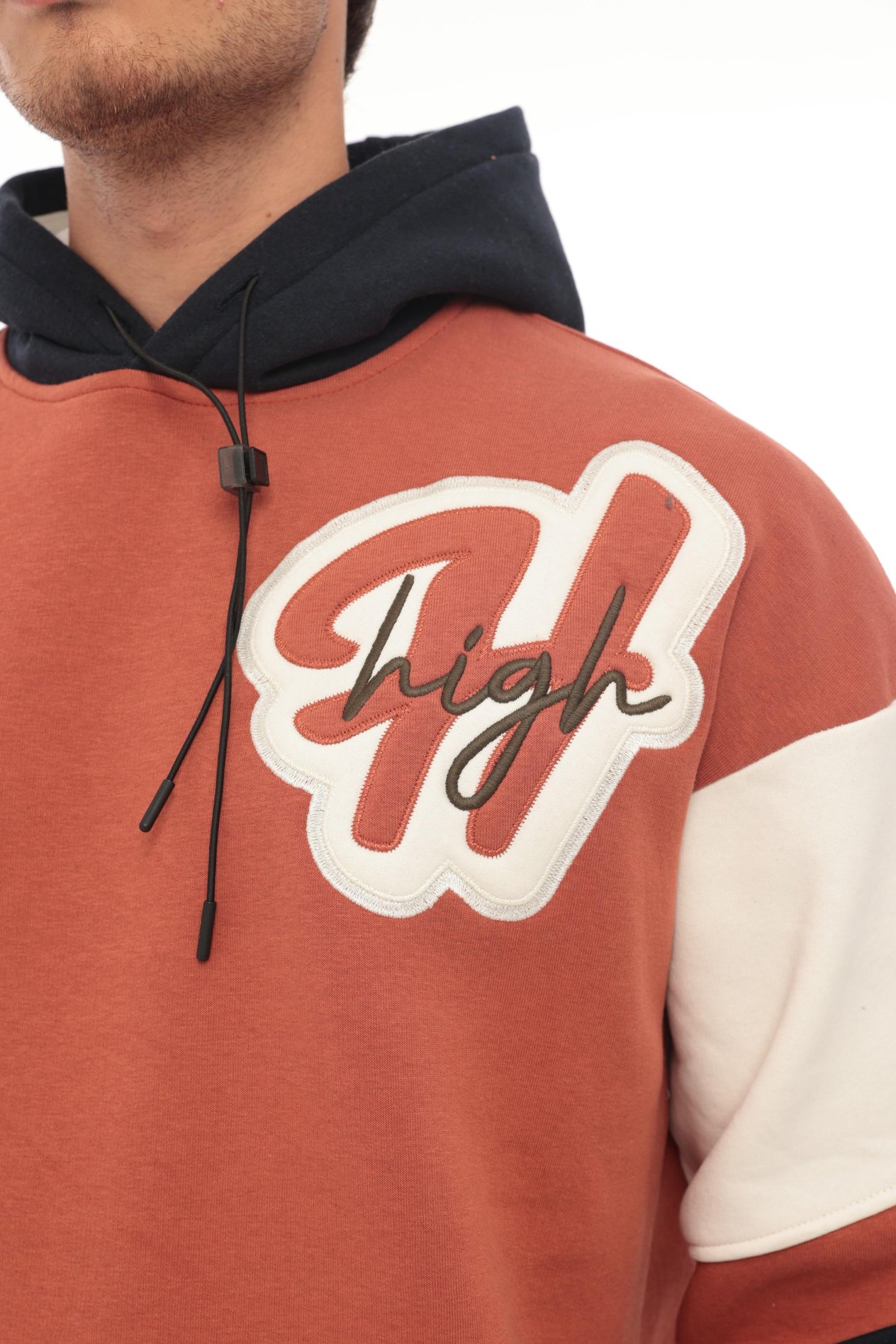 Miron High Nakışlı Oversize Sweatshirt - Somon- 2315