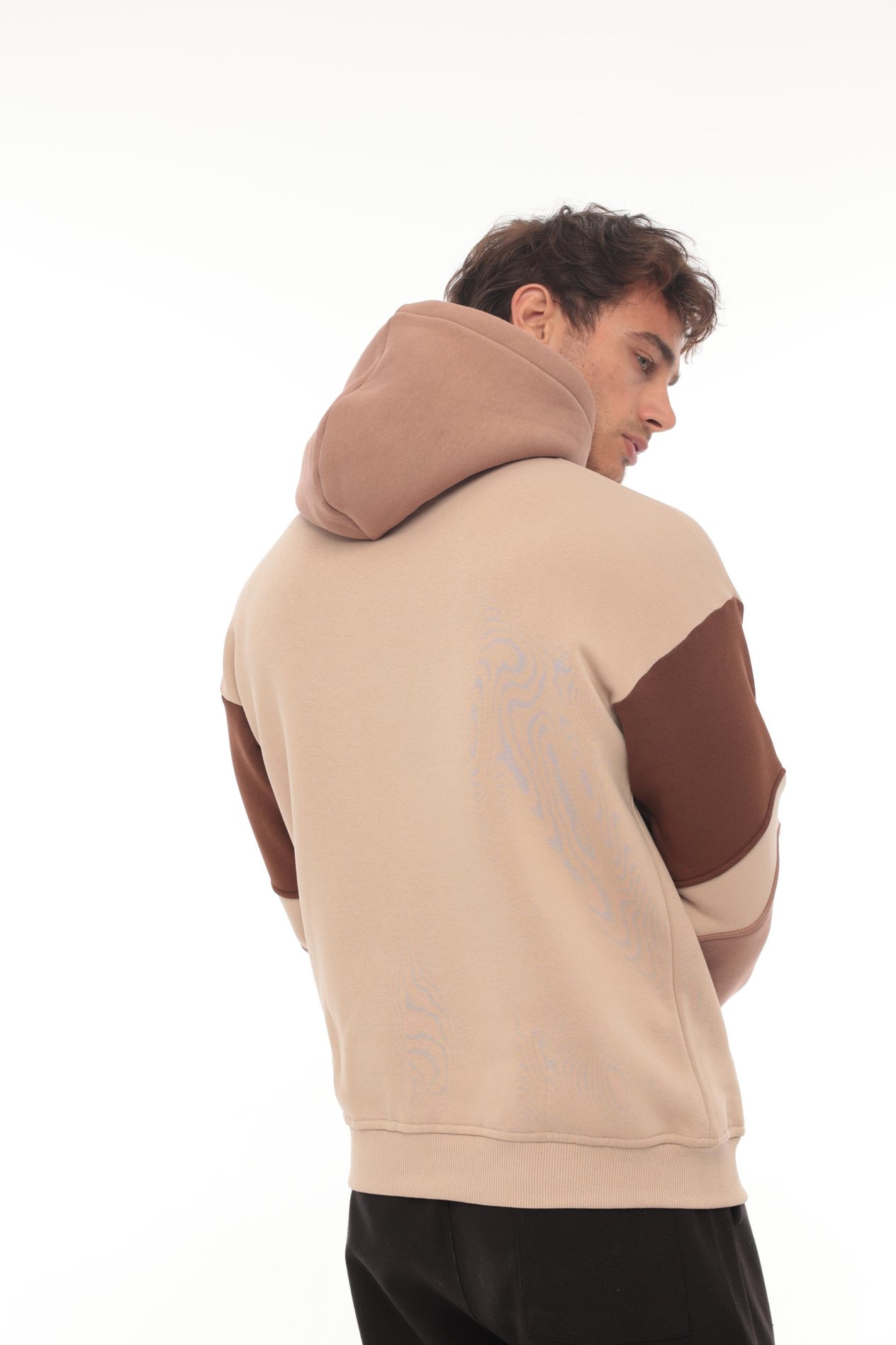 Miron High Nakışlı Oversize Sweatshirt - Bej-2315