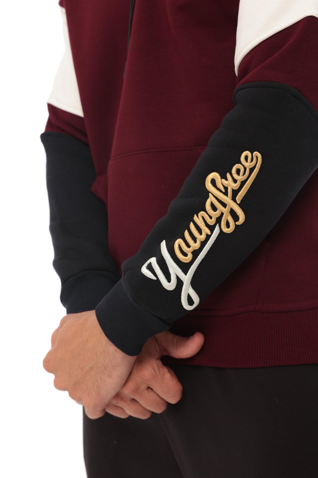 Miron High Nakışlı Oversize Sweatshirt - Bordo- 2315