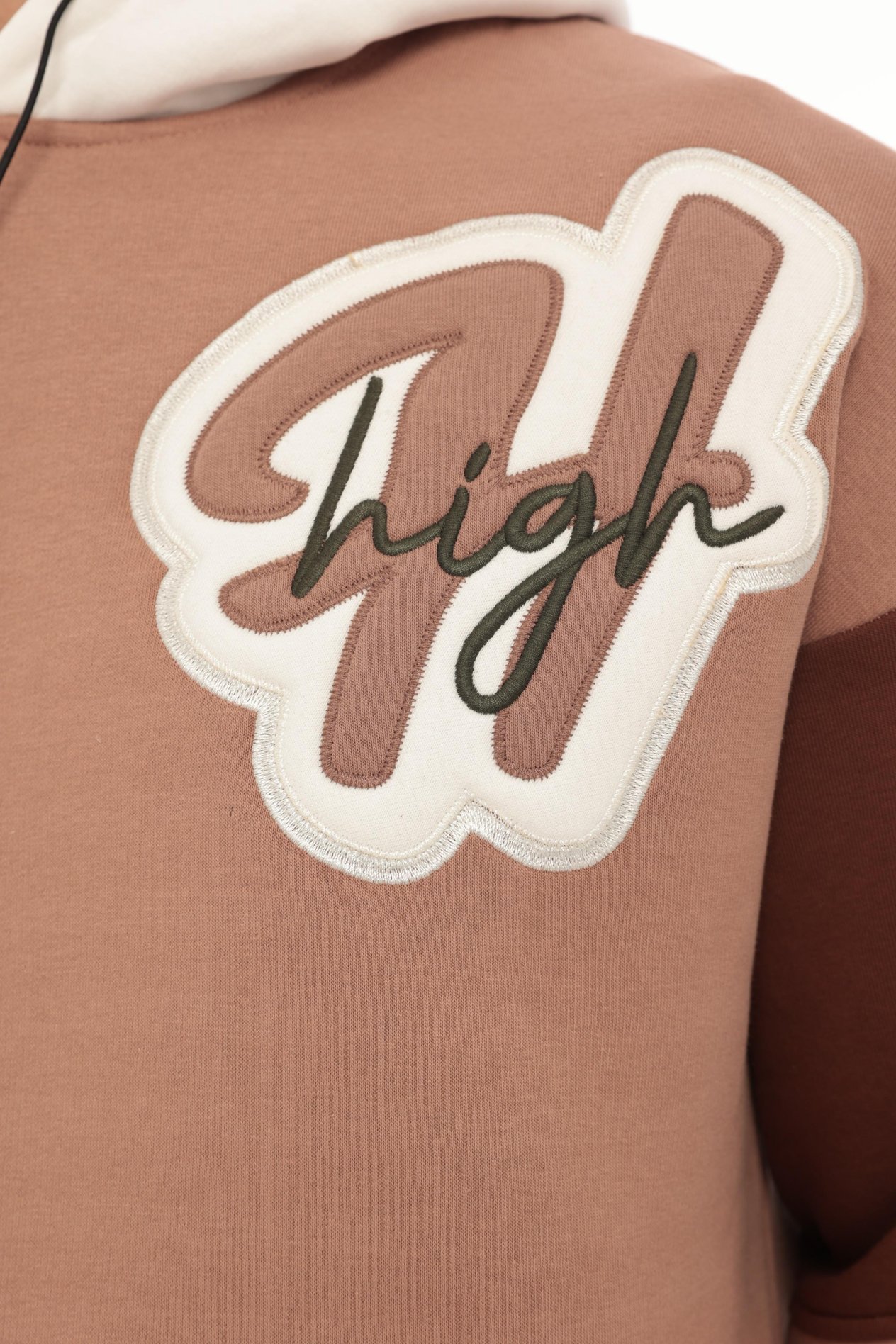 Miron High Nakışlı Oversize Sweatshirt - Kamel- 2315
