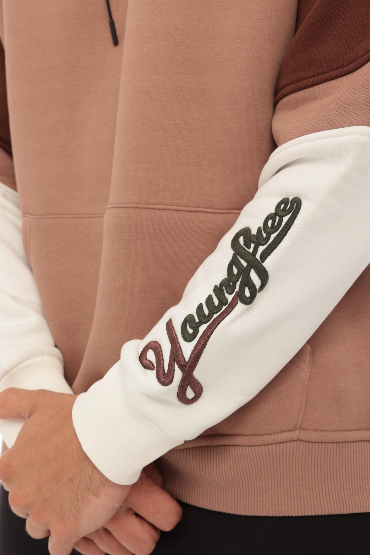Miron High Nakışlı Oversize Sweatshirt - Kamel- 2315