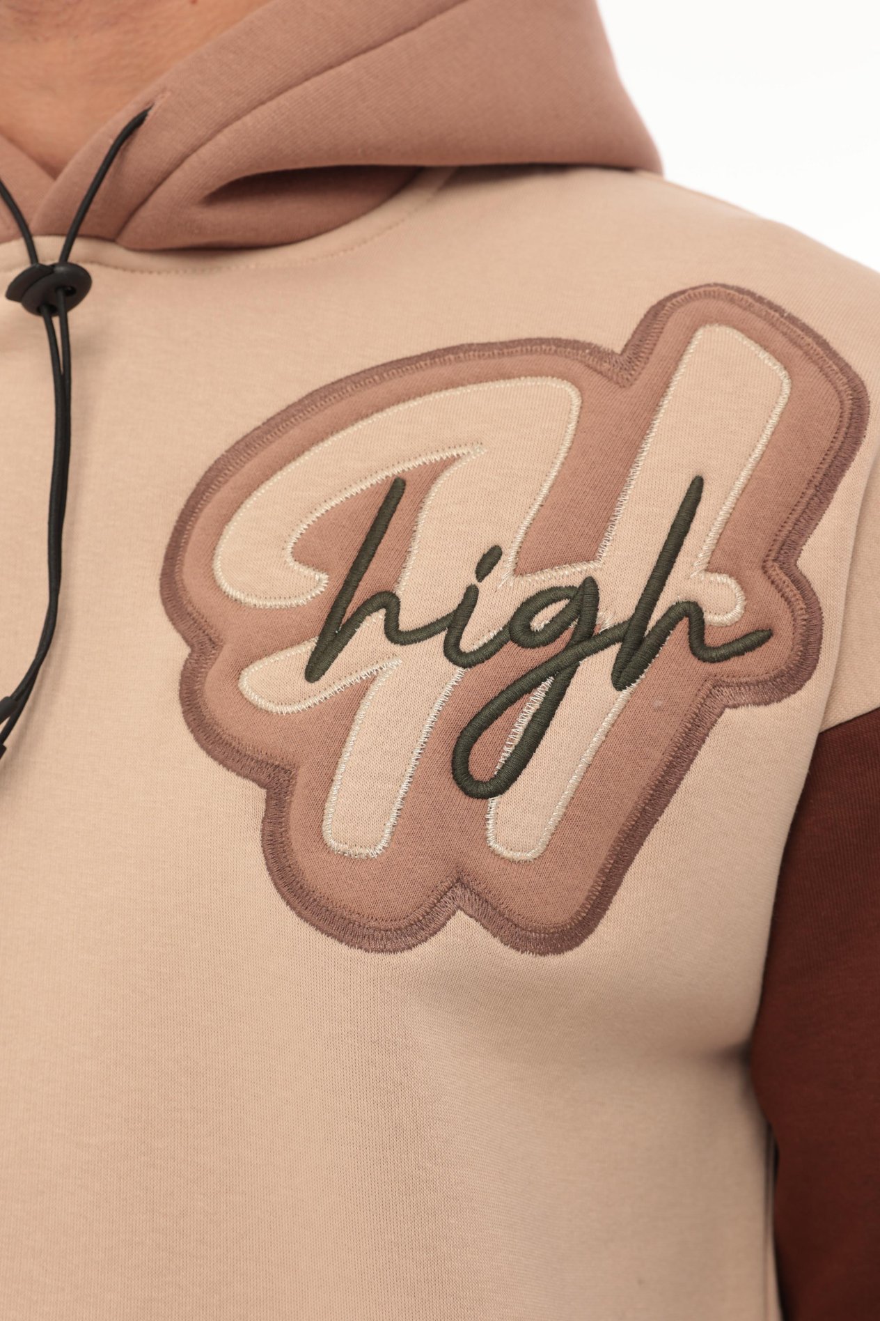 Miron High Nakışlı Oversize Sweatshirt - Bej-2315