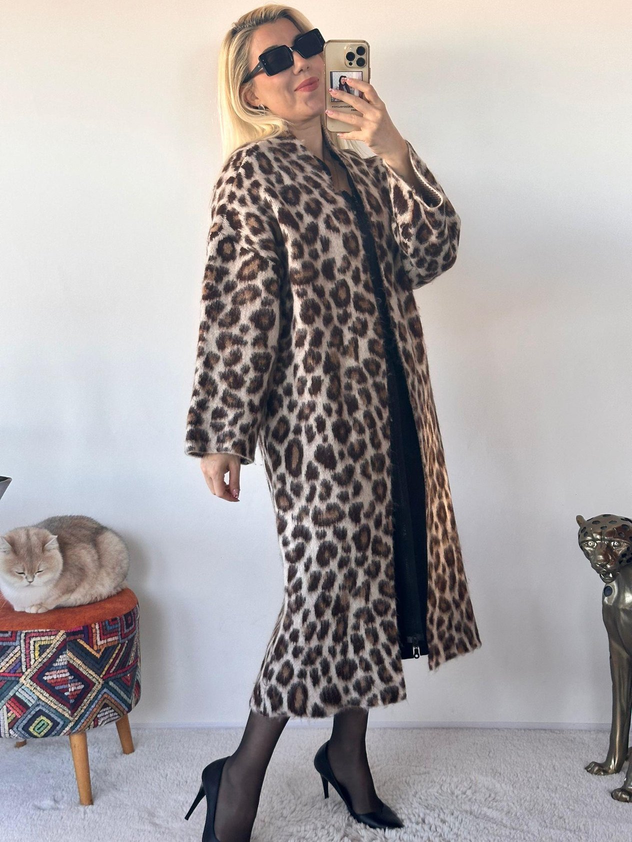 İtalyan Uzun Leopar Ceket
