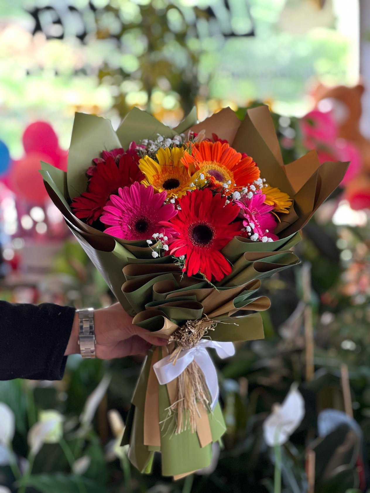Renkli Gerbera Buketi 