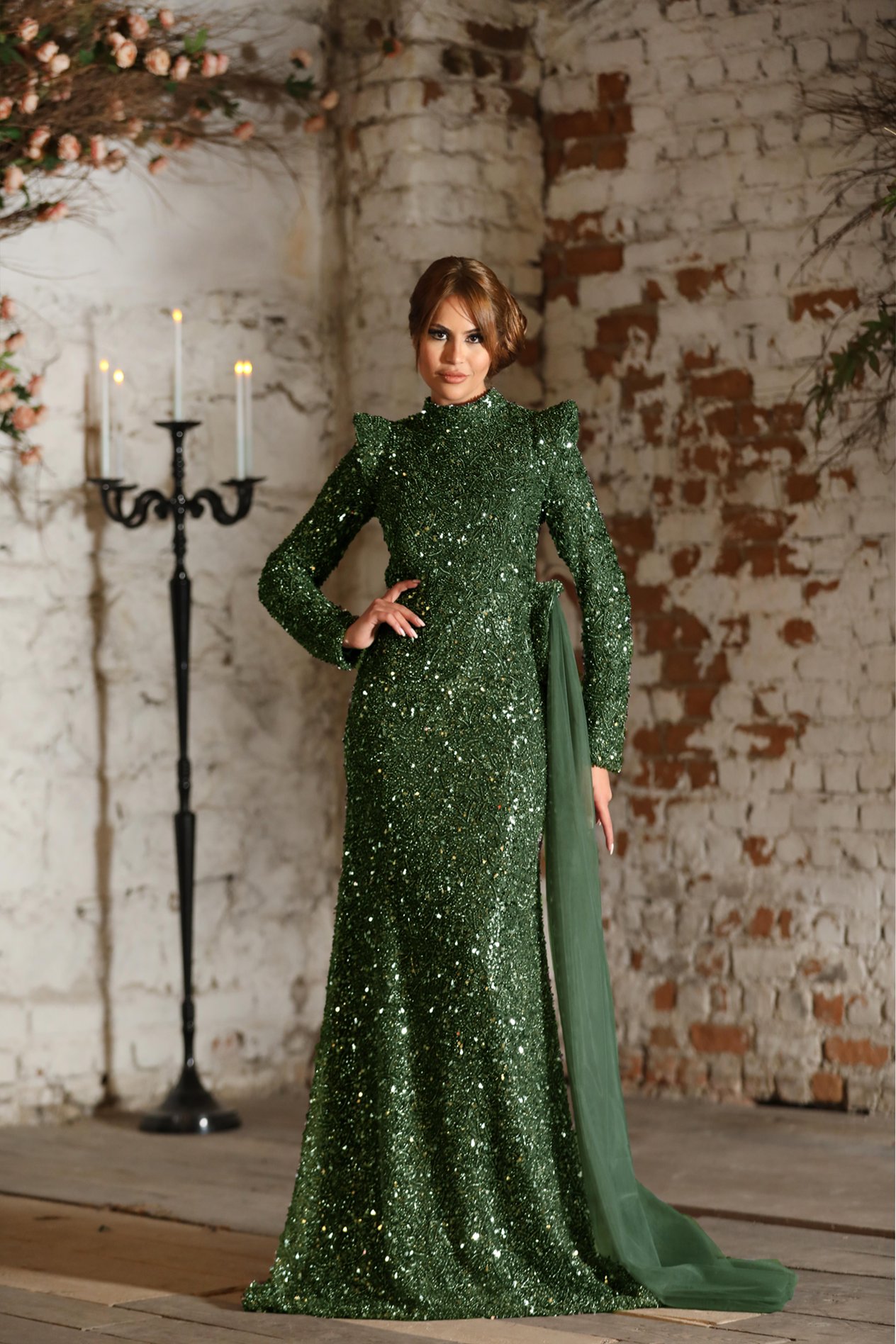 Alya Evening Dress Emerald 