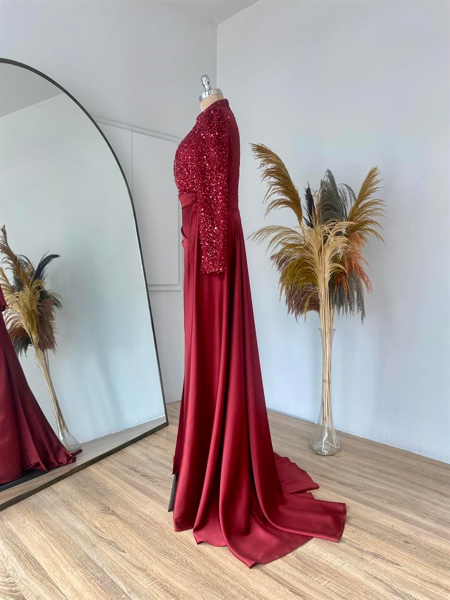 Berra Evening Dress Burgundy