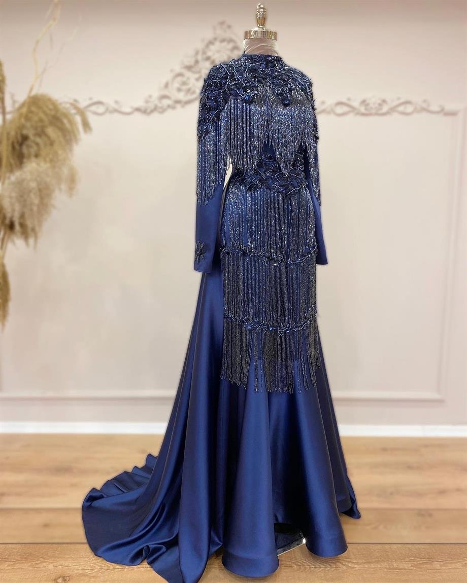 Elegance Evening Dress Navy Blue