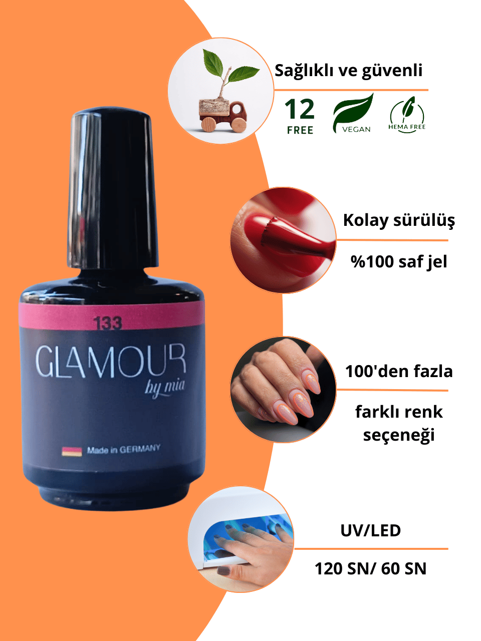 Glamour by MiaGlamourGlamour Kalıcı Oje 133