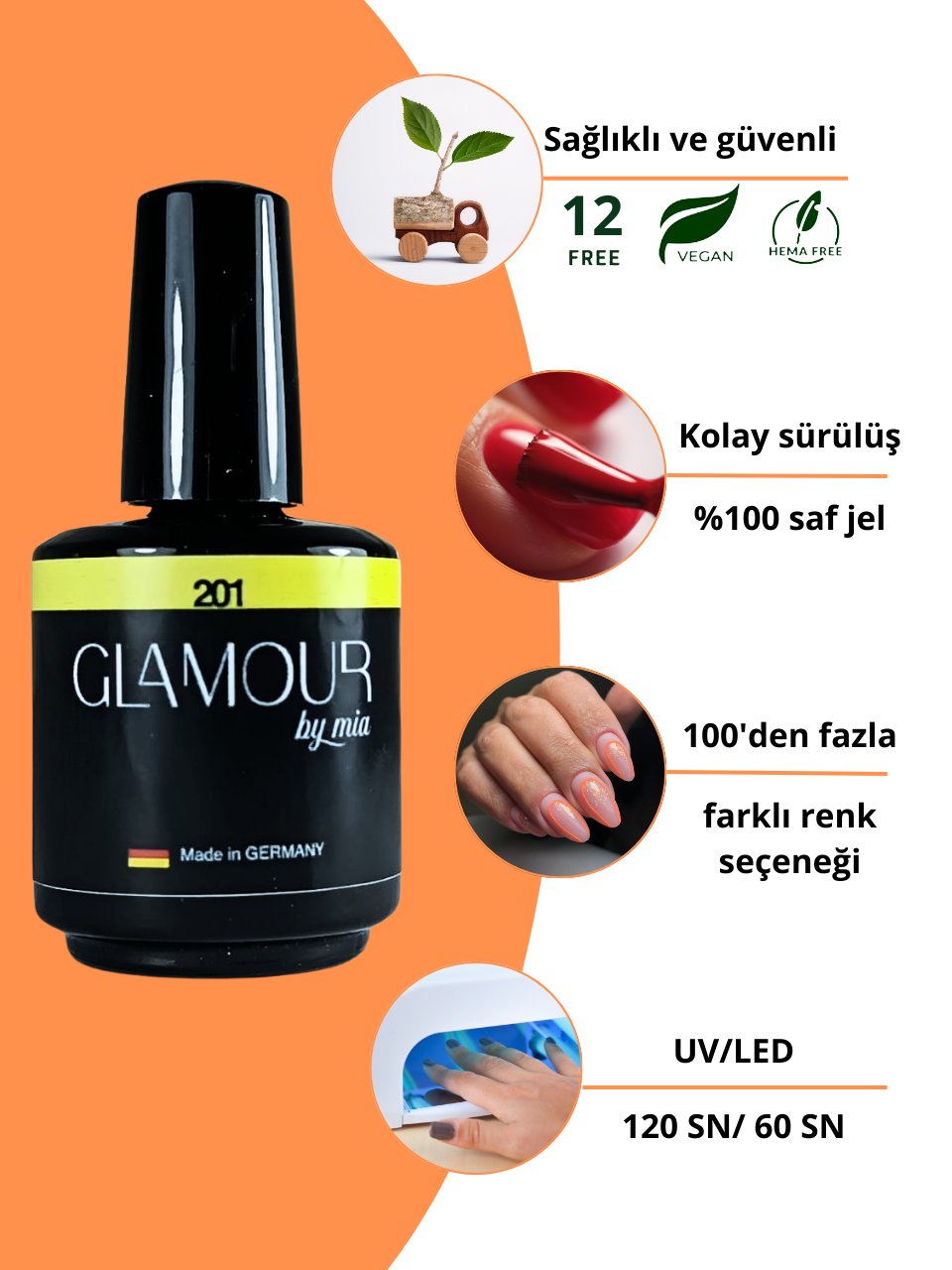 Glamour by MiaHolidayGlamour Kalıcı Oje 201