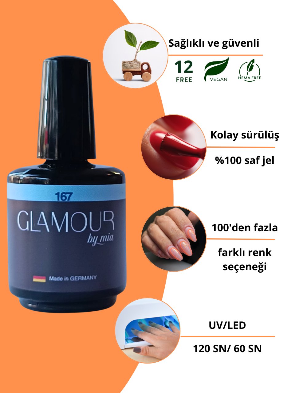 Glamour by MiaOceanGlamour Kalıcı Oje 167