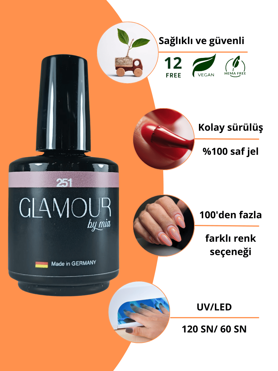 Glamour by MiaTimelessGlamour Kalıcı Oje 251