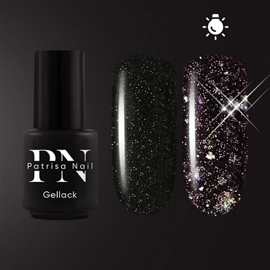 Işığı yansıtan Kalıcı oje Dark Flash (Siyah) 3,5ml