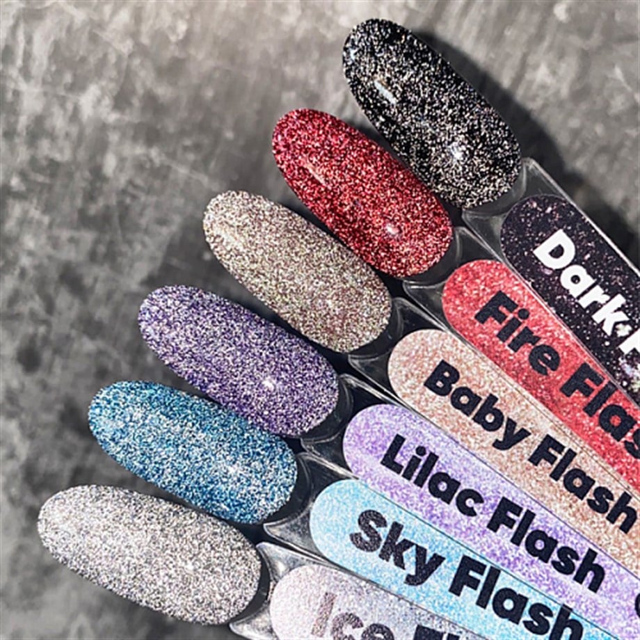 Işığı yansıtan Kalıcı oje Sky Flash (Mavi) 8 ml