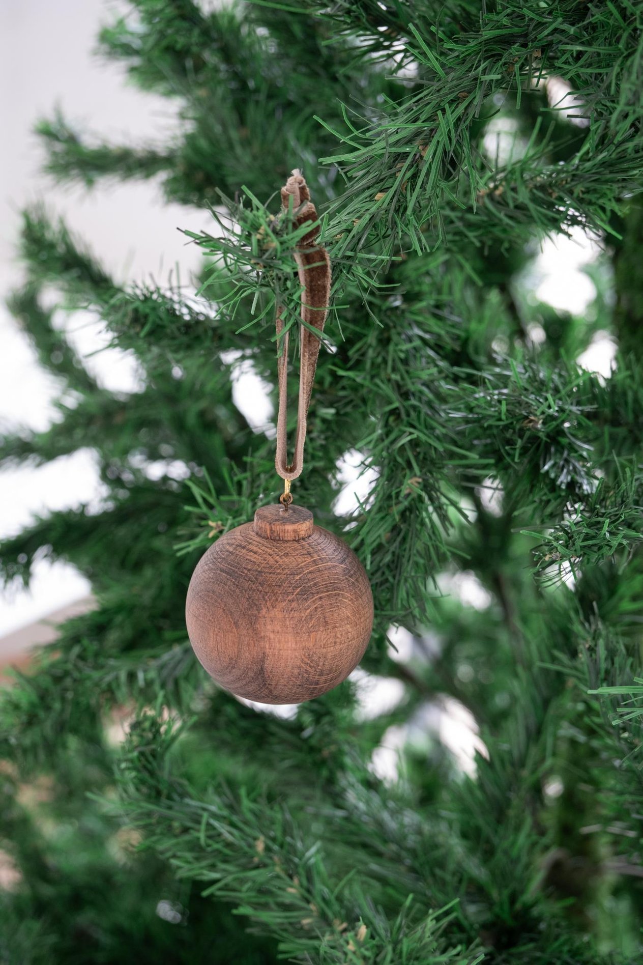 Yılbaşı Ahşap 2 li Set Top Topaç Noel Ağaç Süsü