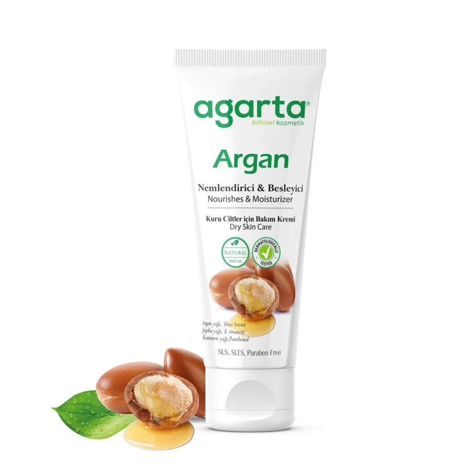 AGARTA DOĞAL YÜZ VE EL BESLEYİCİ ARGAN YAĞLI CİLT BAKIM KREMİ 75 ML