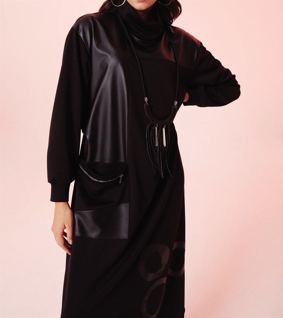 KB-RD20975 ELBİSE - SİYAH