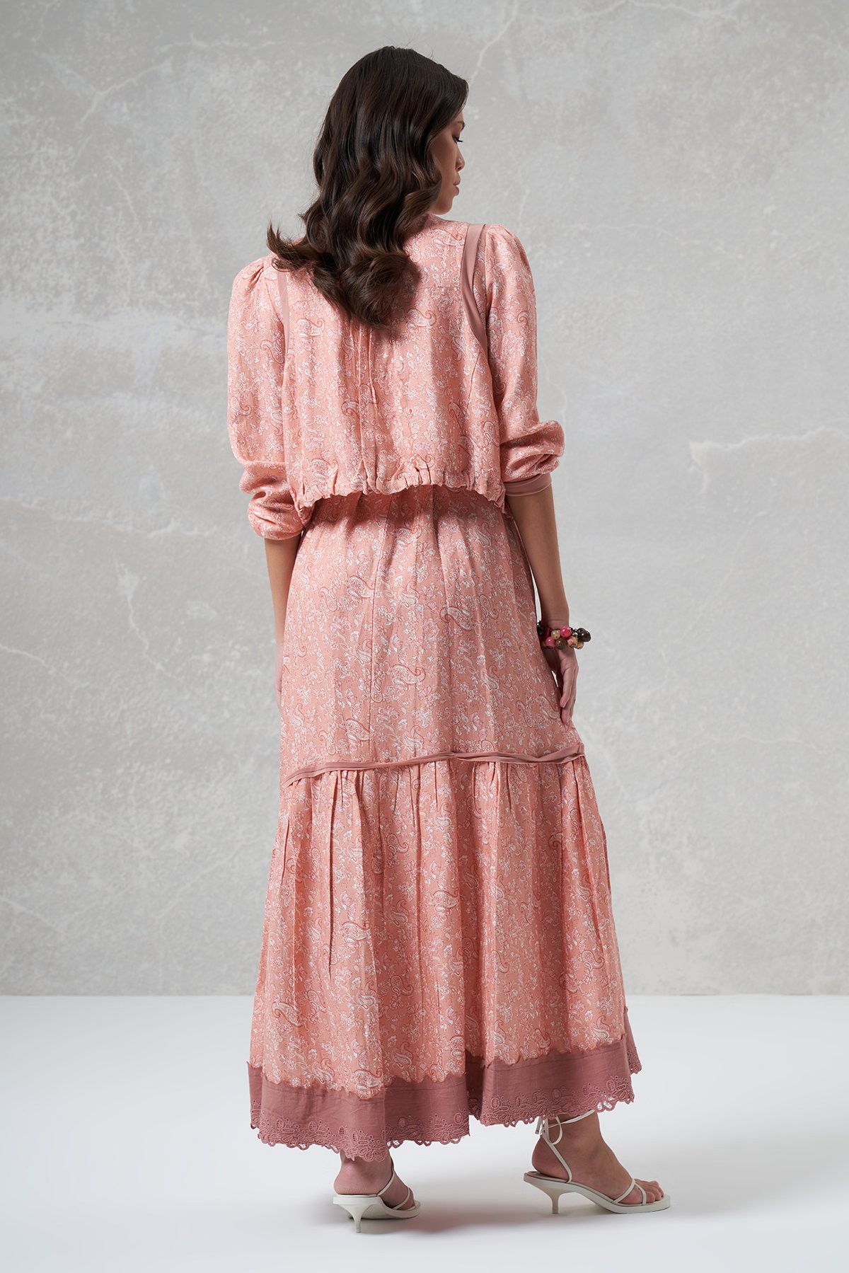 MissWhence 35803 Yelekli Elbise - Pudra