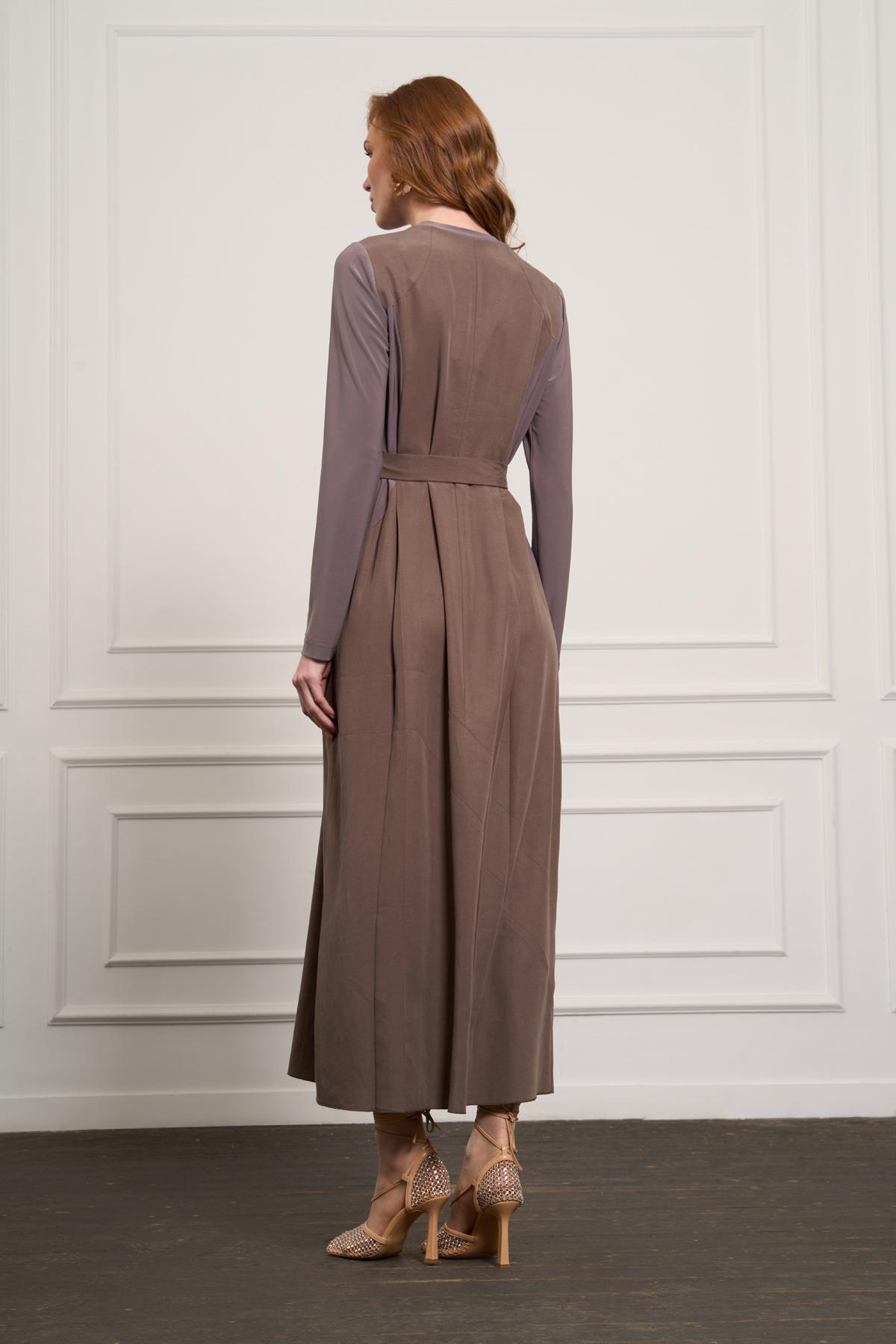 MissWhence 37814 Basic Elbise - Vizon