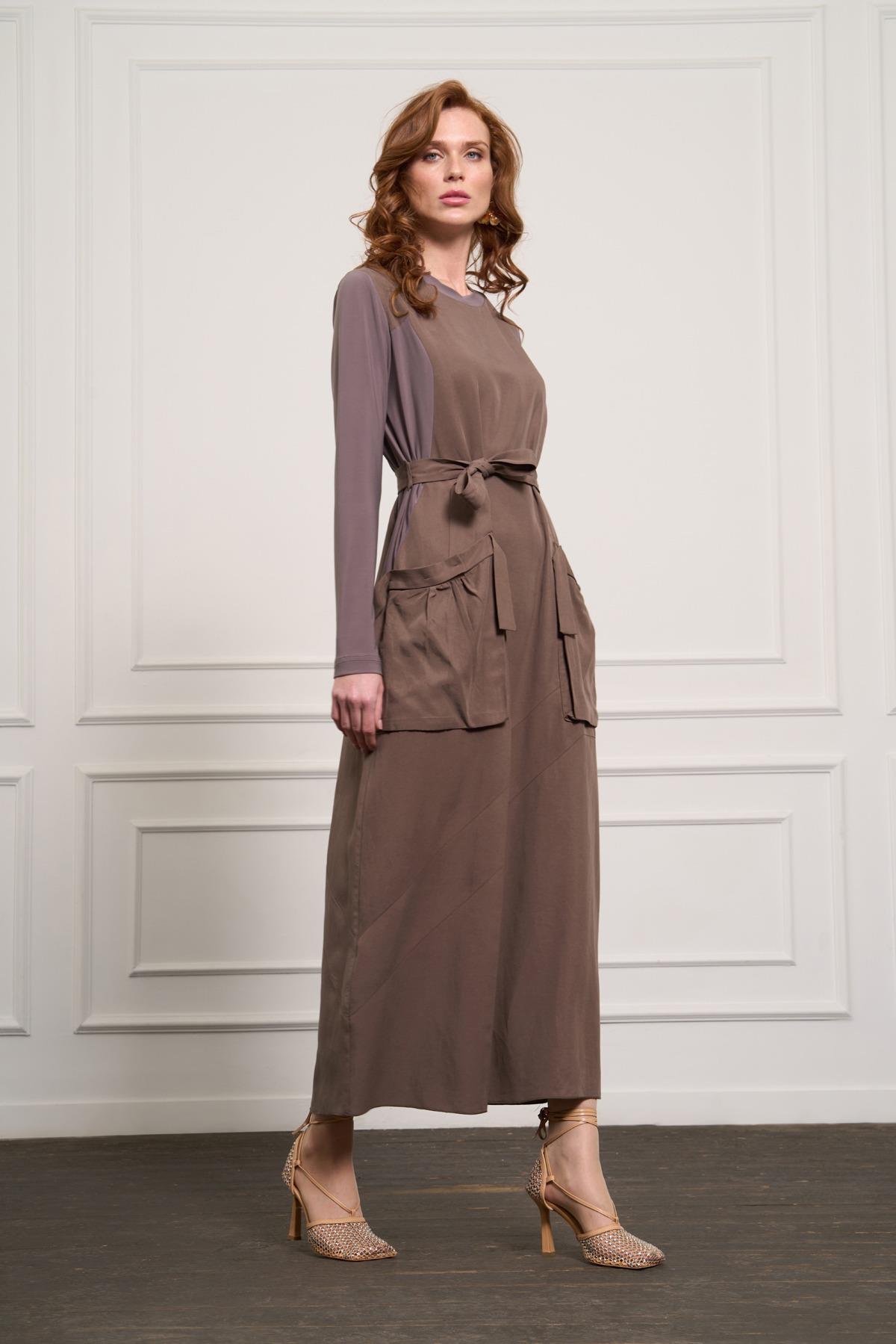 MissWhence 37814 Basic Elbise - Vizon