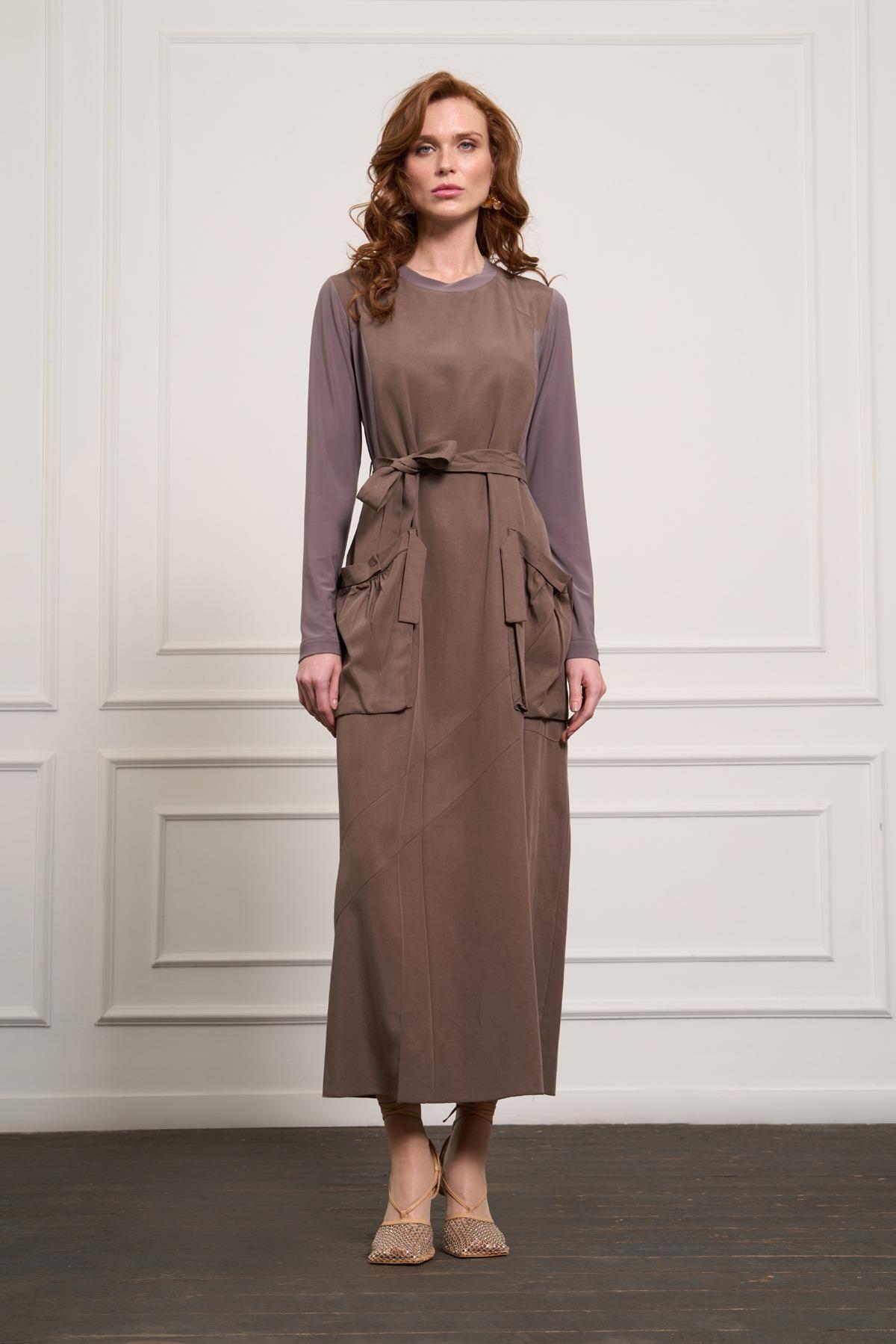 MissWhence 37814 Basic Elbise - Vizon