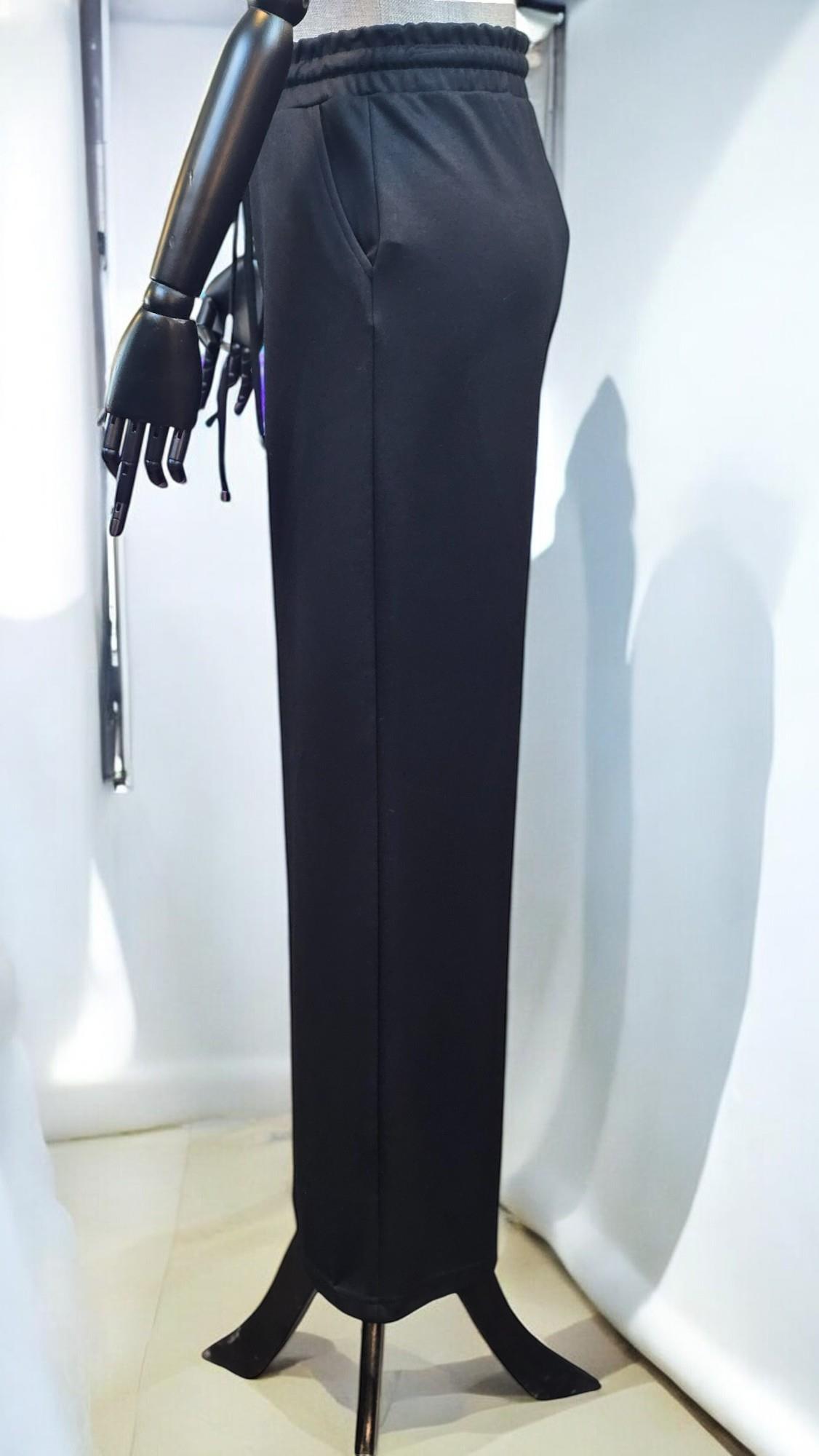 ON FASHION BELİ LASTİKLİ BOL PAÇA PANTOLON - SİYAH