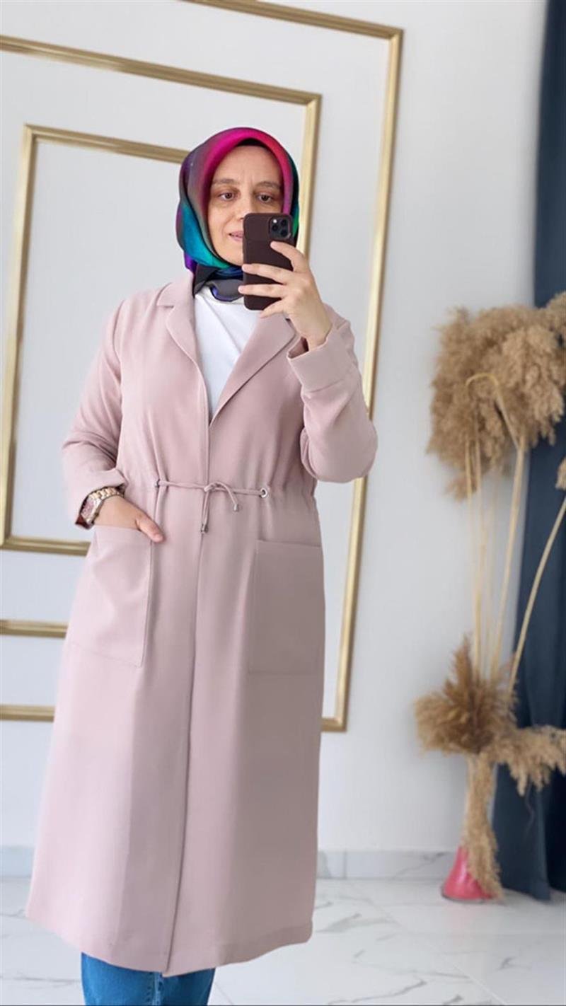 Beli Büzgülü Krem Giyçık FRY1166