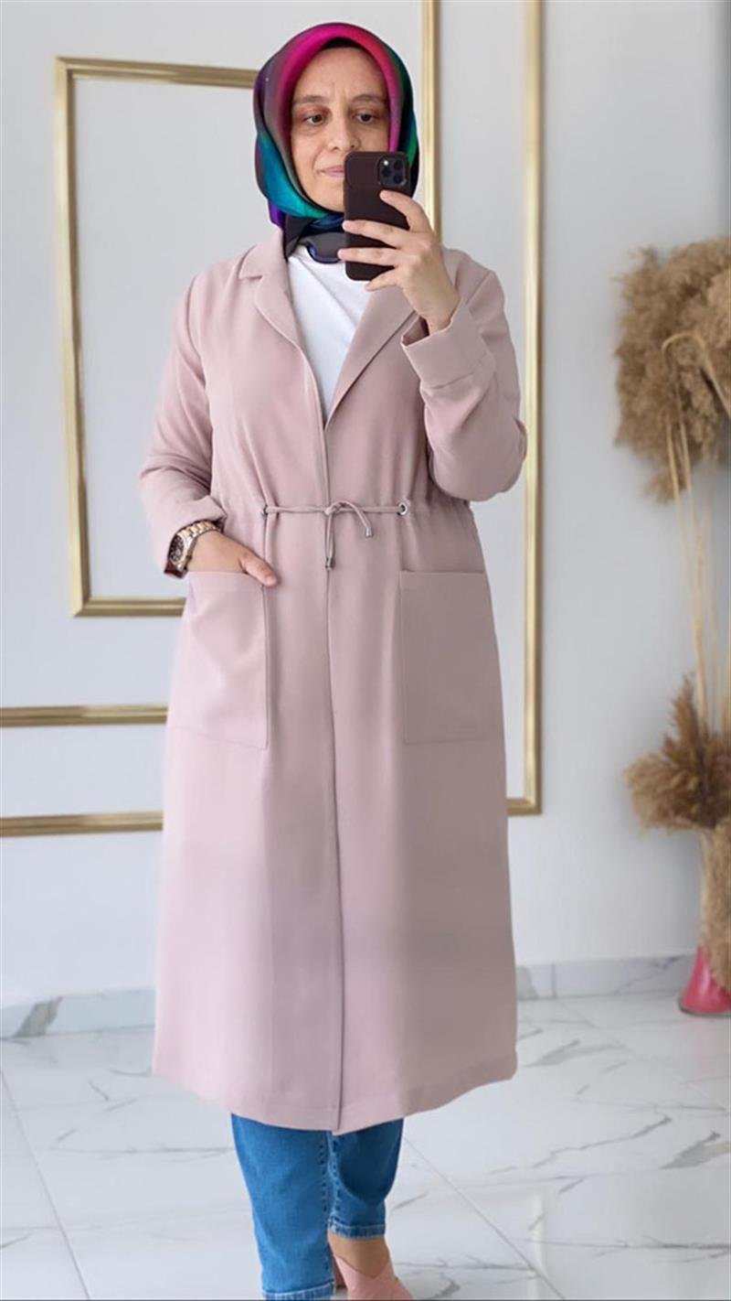 Beli Büzgülü Krem Giyçık FRY1166