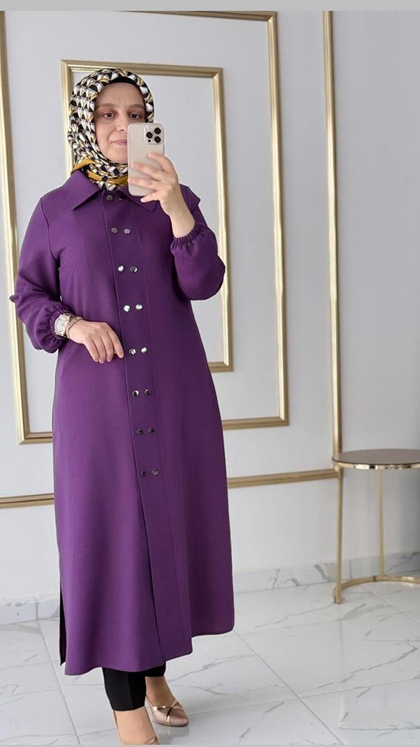 Çıtçıtlı Sade Mor Giyçık FRY4918