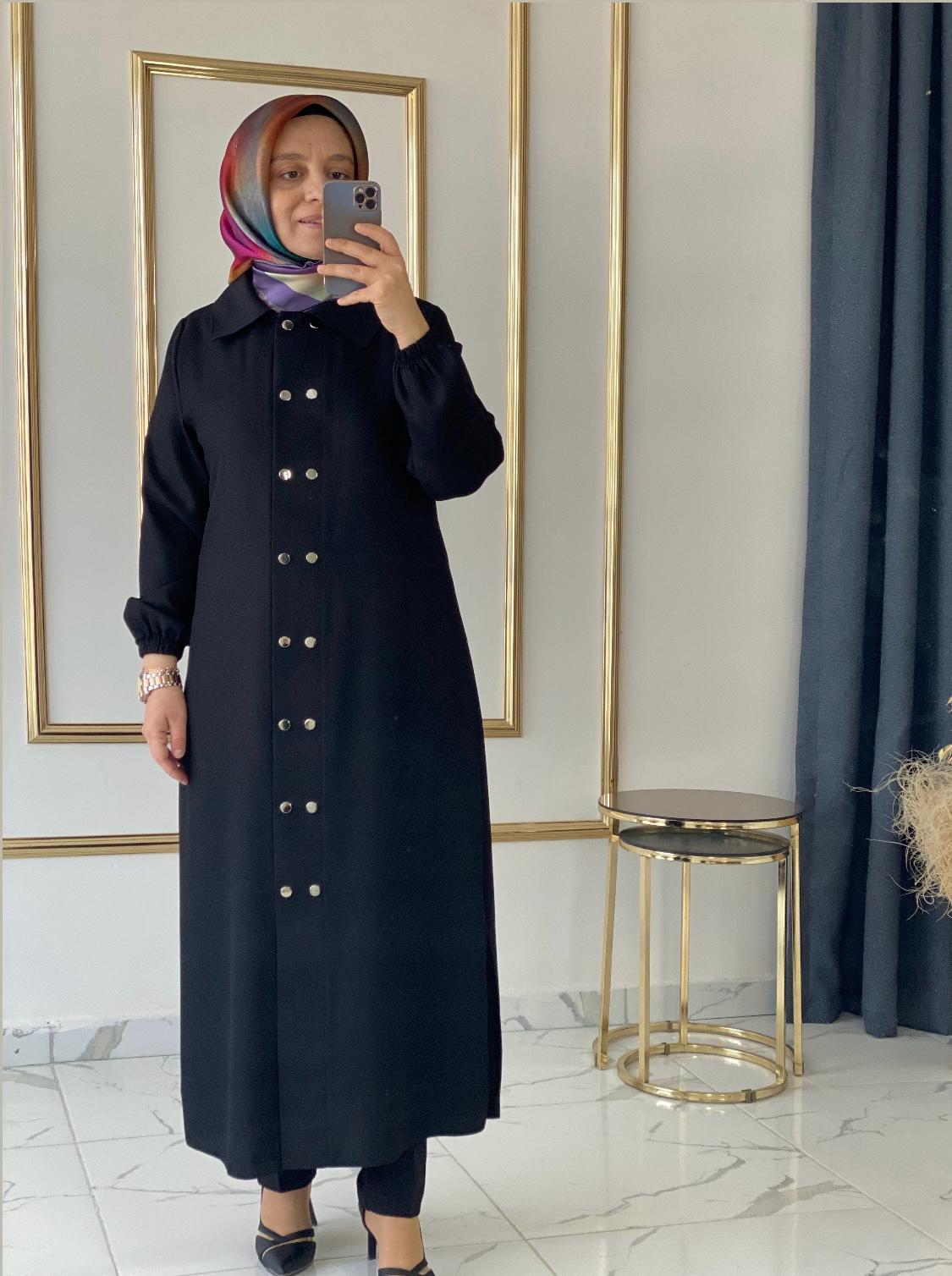 Çıtçıtlı Sade Siyah Giyçık FRY