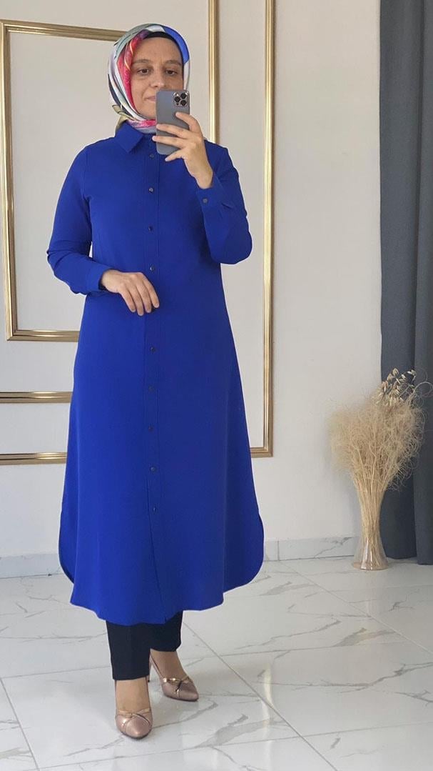 ÇÖ Uzun Mavi Tunik FRY1250