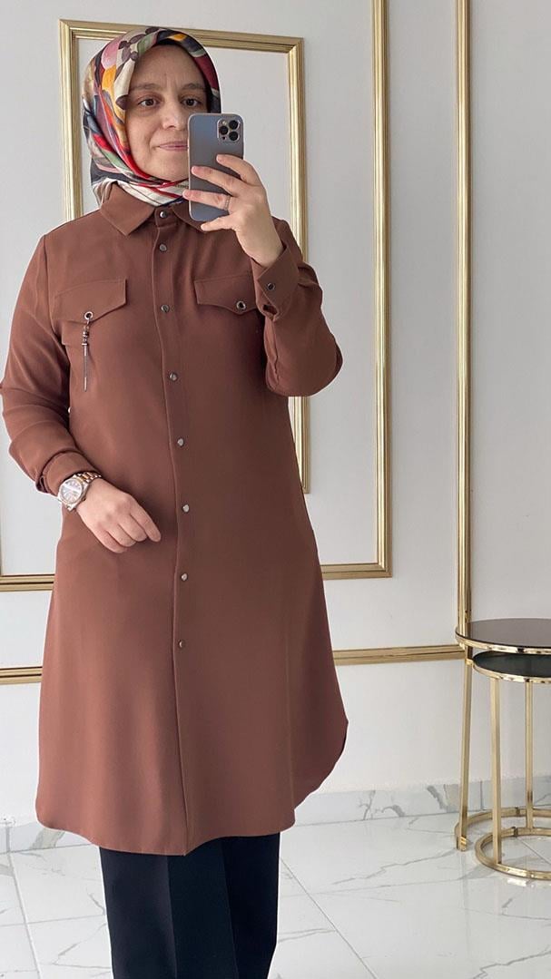 Sade ve Zarif Taba Tunik FRY