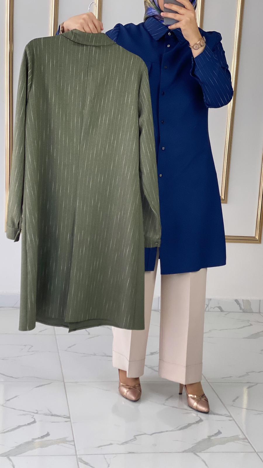 Zincir Detaylı Haki Tunik FRY2874