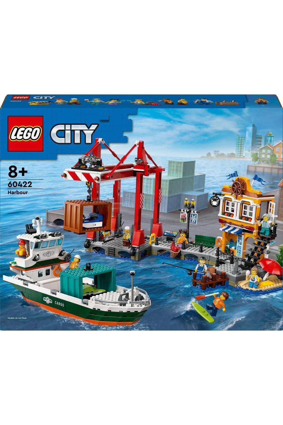 ® City Yük Gemili Liman 60422 - 8 Yaş ve Üzeri Çocuklar için Yaratıcı Oyuncak Yapım Seti-Lego